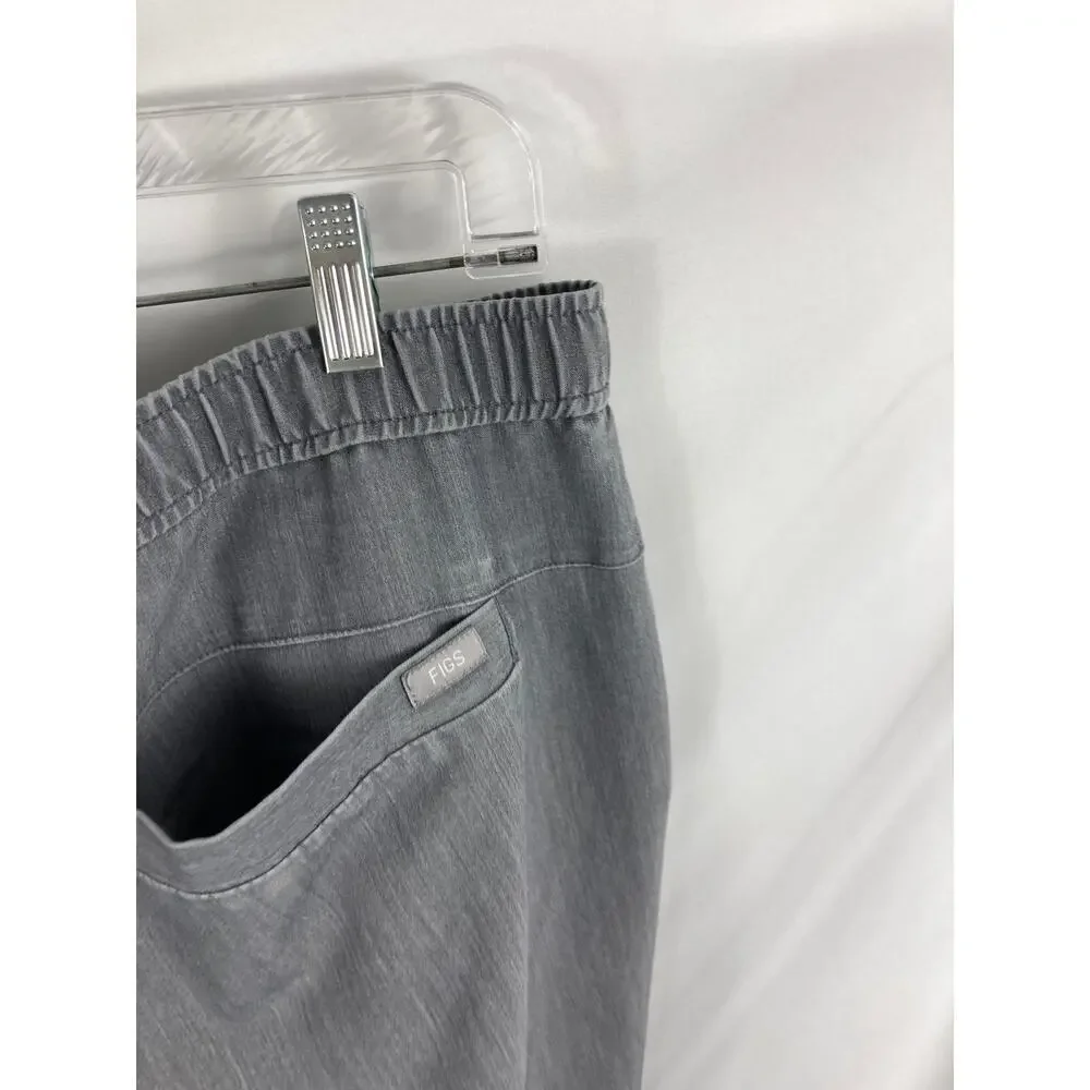 Figs Tansen Jogger Scrub Pants Men’s Gray Green Drawstring Size L MXXSW2004